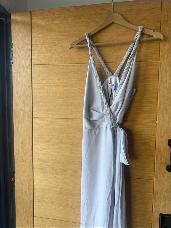 Ceremony by Joanna August Dresses & Skirts - Ceremony by Joanna August Pale Gray Braided-Strap Wrap Maxi Dress